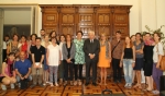 Gruppenfoto der Teilnehmer mit dem katalanischen Kulturminister, Ferran Mascarell