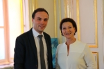 LR Philipp Achammer mit der österreichischen Bildungsministerin Gabriele Heinisch-Hosek. Foto: LPA.
