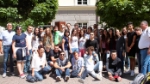 Die Teilnehmenden des Jugendaustauschs Israel-Tirol-Südtirol bei ihrem Treffen mit Landesrat Achammer