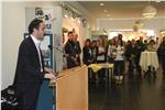 Bildungslandesrat Philipp Achammer hat heute die Schul- und Berufsinformationsmesse an der Freien Universität Bozen eröffnet. Foto: LPA/me 