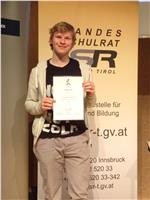 Thomas Ninz holte den zweiten Platz beim Gesamttiroler Fremdsprachenwettbewerb für die berufsbildenden Schulen.