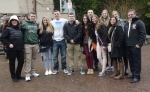 Il gruppo degli studenti americani ospiti per tre settimane dell’ITE "Battisti"