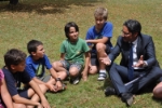 Il presidente Kompatscher durante l’incontro con i ragazzi all’Euregio Summercamp 2014 a Novacella