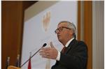 Jean-Claude Juncker tratan so discurs incö a Balsan (Foto USP/Oskar Verant)