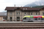 La staziun feroviara de Sanciana: da chiló pëia ia les corieres dal’Alta Val de Puster en direziun Ciadura